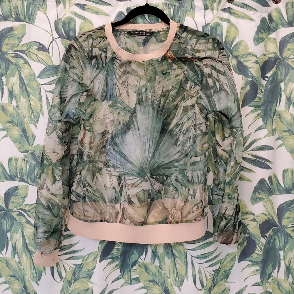 Zara Sheer crewneck
